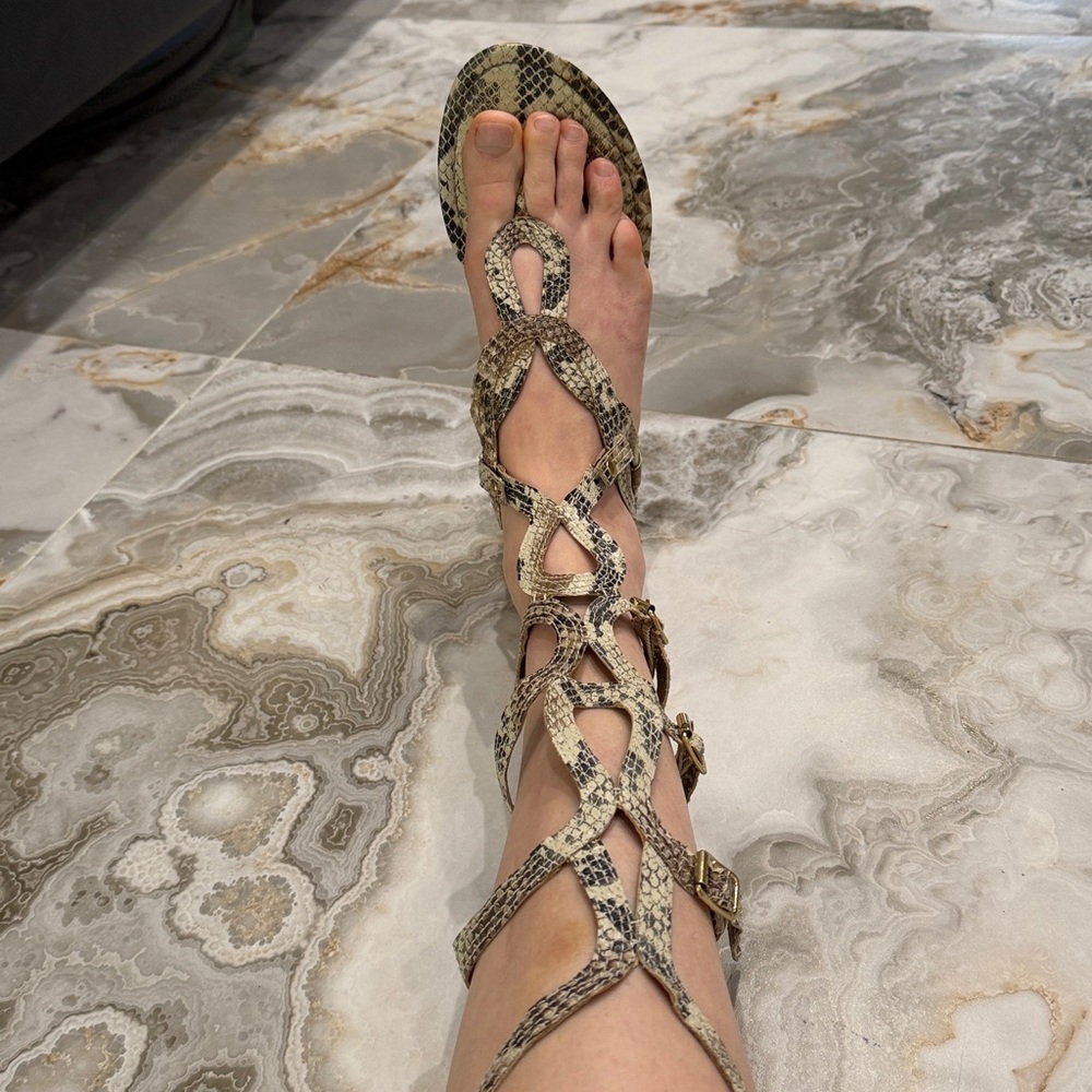 Gladiator-Optional Snakeskin Sandals